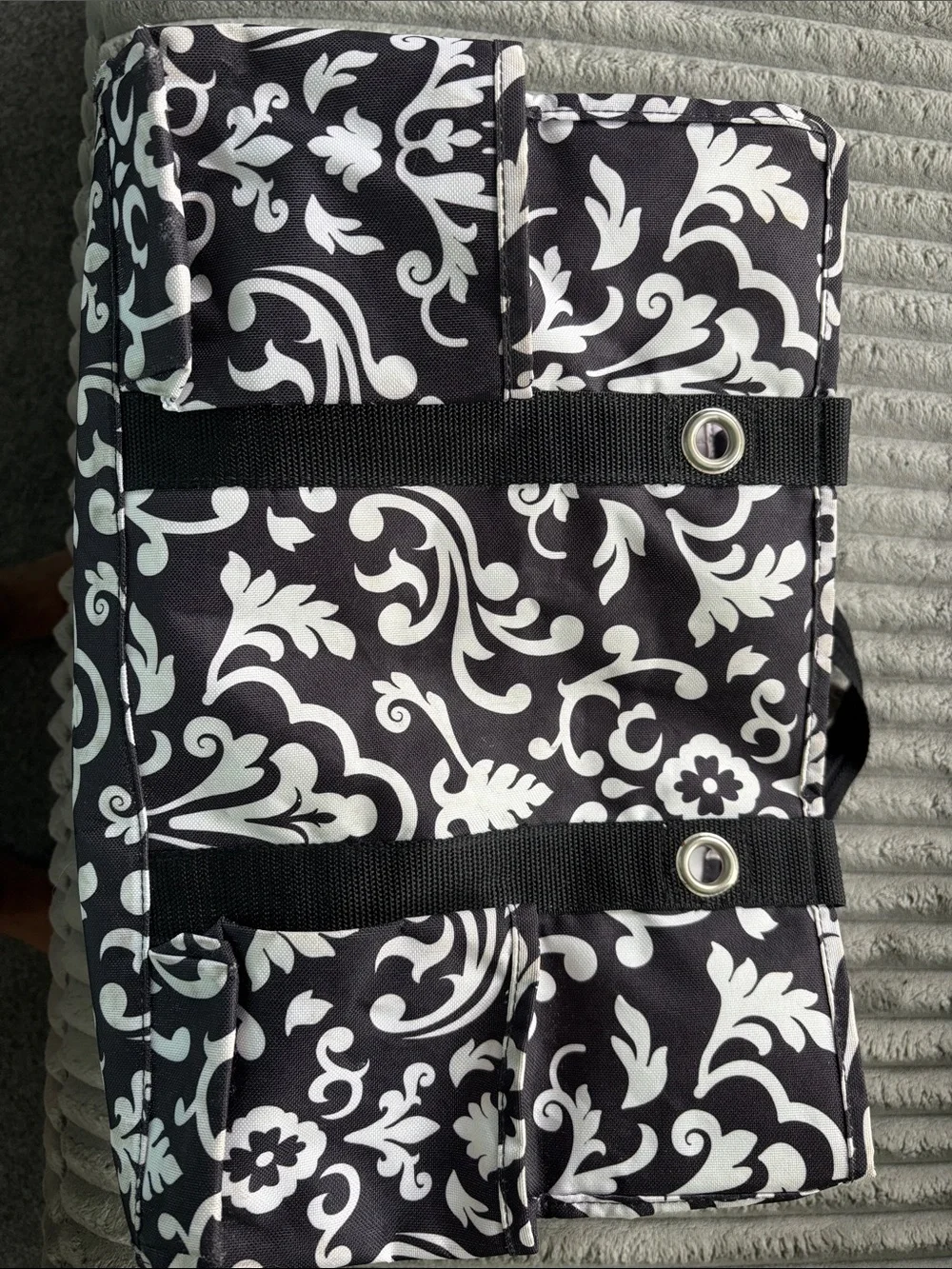 Thirty-one Utility Bag-Black & White Floral Tote Bag - Versatile Women's Carryal